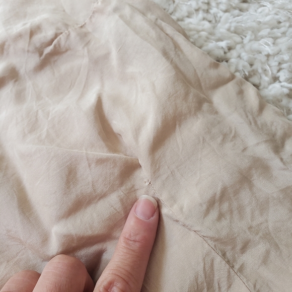 1950s 1960s Vintage Silk Nude Beige V Neck Tank Crop Top - Picture 7 of 9